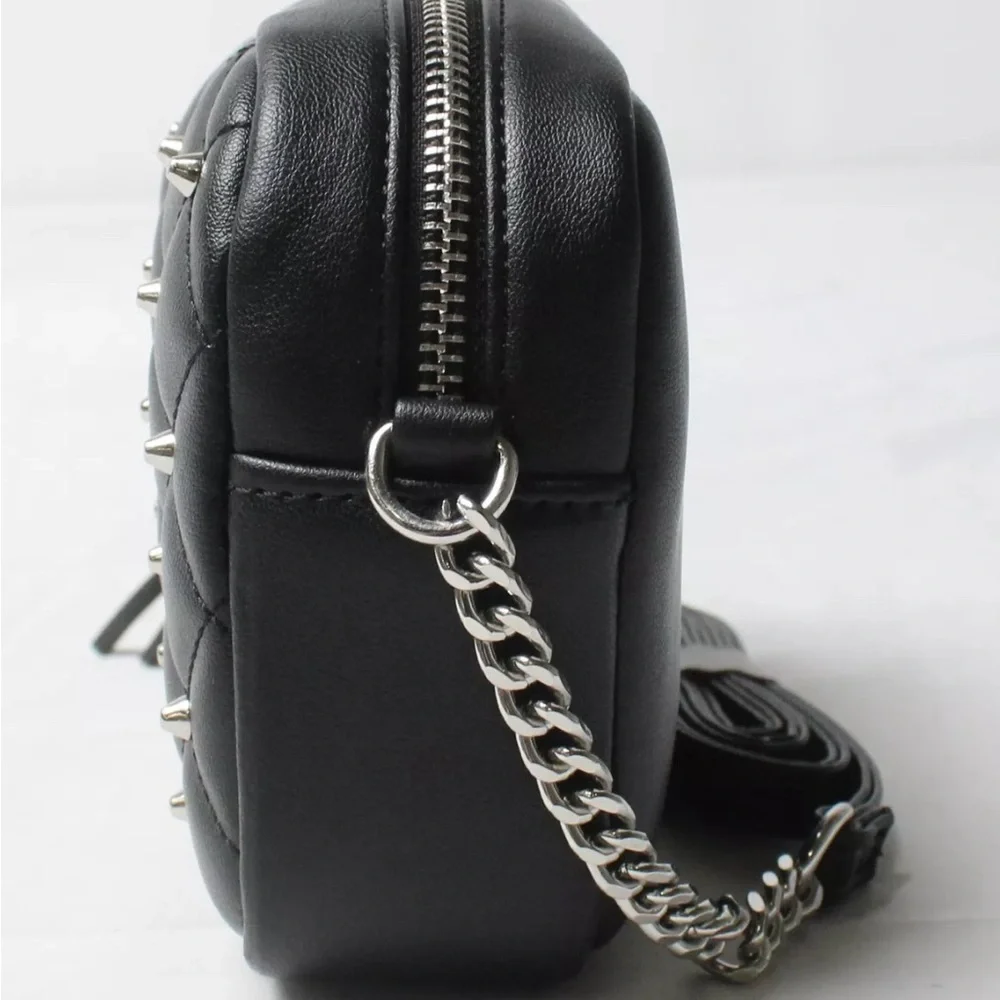 NWT-Rebecca Minkoff Studded Diamond Quilted Crossbody Purse.